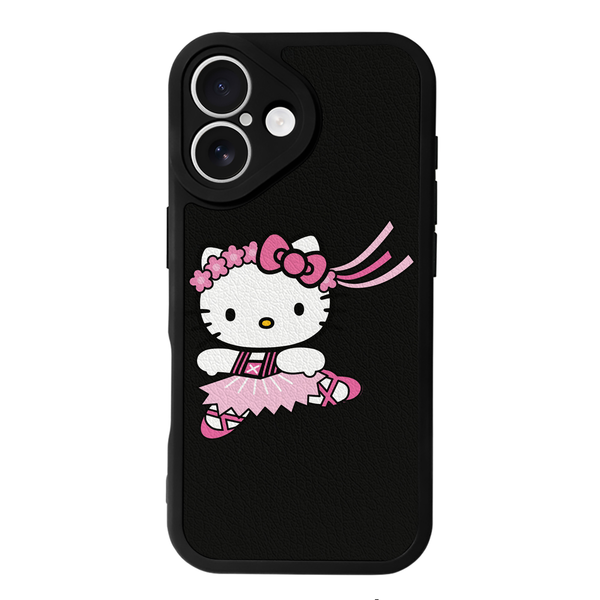 （画像用） Hello Kitty ハローキティ 【iPhone 16シリーズ対応】シリコンスマホケース（レザー調） 材質：シリコン
